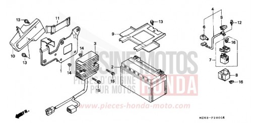 BATTERIE NTV650S de 1995